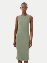 Vero Moda Sukienka codzienna Ruby 10343004 Khaki Slim Fit. Brązowe sukienki damskie Vero Moda, bez wzorów, z bawełny, bez ramiączek. Za 139.99 zł.