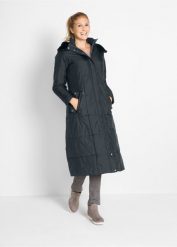 Lekki płaszcz pikowany. Czarne płaszcze damskie bonprix, bez wzorów. Za 219.99 zł.