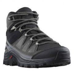 Buty trekkingowe damskie Salomon Quest Rove Mid Gtx. Czarne obuwie trekkingowe damskie Salomon, z gumy, za kostkę, bez zapięcia. Za 661.00 zł.
