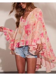 Milan Kiss Bluzka w kolorze jasnoróżowo-beżowym rozmiar: M. Brązowe bluzki damskie Milan Kiss, m, bez wzorów, bez kołnierzyka, bez ramiączek. Za 189.95 zł.