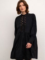 Karen by Simonsen Sukienka codzienna Kuellakb 10104689 Czarny Regular Fit. Czarne sukienki damskie Karen by Simonsen, bez wzorów, z bawełny, bez ramiączek. Za 319.99 zł.