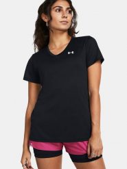 Under Armour Koszulka sportowa "Tech" w kolorze czarnym rozmiar: S. Czarne koszulki sportowe damskie Under Armour, s, bez wzorów, z materiału, bez ramiączek, outdoorowe. Za 82.83 zł.
