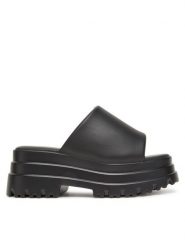 DeeZee Klapki 8602-1A Czarny. Czarne klapki damskie DeeZee, bez wzorów, ze skóry, bez obcasa, bez zapięcia. Za 139.99 zł.