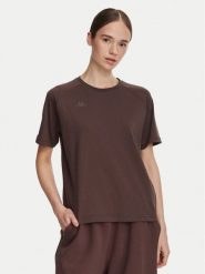 Kappa T-Shirt 34258QW Brązowy Regular Fit. Brązowe t-shirty damskie Kappa, l, bez wzorów, z bawełny, bez kołnierzyka. Za 79.99 zł.