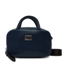 Torebka Tommy Jeans. Niebieskie kuferki damskie Tommy Jeans, bez wzorów, z jeansu, bez dodatków. Za 229.99 zł.