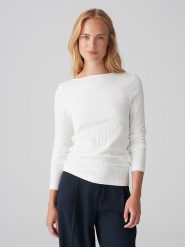 OPUS Koszulka w kolorze białym rozmiar: 40. Białe koszulki damskie Opus, bez wzorów, bez kołnierzyka, bez ramiączek. Za 96.83 zł.