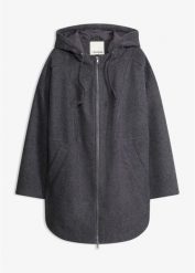 Kurtka przejściowa z imitacji wełny. Czerwone kurtki damskie bonprix, bez wzorów, z wełny, bez kaptura. Za 219.99 zł.