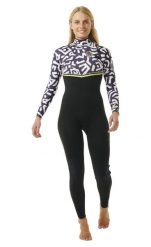 Pianka do pływania damska Rip Curl E-Bomb 4/3 mm Zip Free Sublimed black/ lime. Czarne kombinezony damskie Rip Curl, l, bez wzorów, z neoprenu, bez kołnierzyka, bez ramiączek, długie. Za 1,369.00 zł.