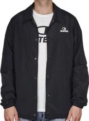 Odzież Outdoor unisex SkatePro Coach Kurtka - 4-6 - Czarny. Czarna kurtki damskie SKATEPRO, m, bez wzorów, z nylonu, bez kaptura. Za 228.99 zł.