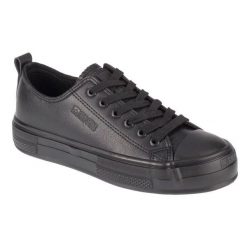 Buty Trampki Big Star Shoes NN274859 Czarne. Czarne trampki damskie bez wzorów, z gumy, bez zapięcia. Za 271.29 zł.