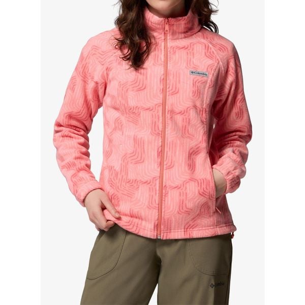 Bluza damska bez kaptura Columbia Benton Springs Printed Full Zip. Czerwone bluzy damskie Columbia, bez wzorów, bez kaptura. Za 224.99 zł.