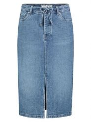 Sublevel Spódnica dżinsowa w kolorze niebieskim rozmiar: L. Niebieskie spódnice damskie Sublevel, na co dzień, l, z aplikacjami, ze skóry, klasyczne, midi. Za 86.99 zł.