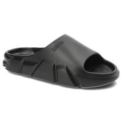 Czarne Klapki Big Star Wodoodporne Buty Damskie. Czarne klapki damskie Big Star, bez wzorów, ze skóry, bez obcasa, bez zapięcia. Za 89.99 zł.