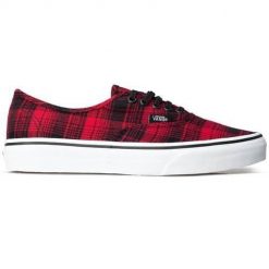 Buty do chodzenia damskie Vans Authentic Plaid. Czarne obuwie sportowe damskie Vans, z materiału, bez zapięcia, trekkingowe, Vans Authentic. Za 239.99 zł.