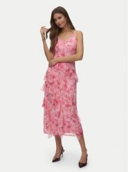 Vero Moda Sukienka wieczorowa Smilla 10346307 Różowy Regular Fit. Czerwone sukienki damskie Vero Moda, bez wzorów, z syntetyku, wizytowe, bez ramiączek. Za 269.99 zł.
