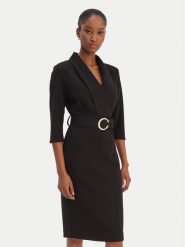 Rinascimento Sukienka koktajlowa CFC0126777003 Czarny Slim Fit. Czarne sukienki damskie Rinascimento, bez wzorów, z syntetyku, wizytowe, bez ramiączek. Za 489.99 zł.