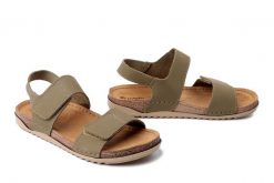 INBLU AA-01KU 022 tundra , sandały damskie. Zielone sandały damskie Inblu, bez wzorów, ze skóry, bez obcasa, bez zapięcia. Za 119.90 zł.