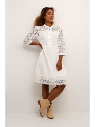 Cream Sukienka w kolorze białym rozmiar: 46. Białe sukienki damskie Cream, bez wzorów, z koronki, bez ramiączek. Za 173.99 zł.