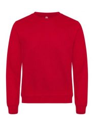 Clique Basic Roundneck bluza unisex, tkanina przeciwmechowa – red. Czerwone bluzy damskie CLIQUE, xl, bez wzorów, z bawełny, bez kaptura. Za 155.74 zł.