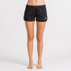 Spodenki do tenisa damskie Joma Hobby. Czarne spodenki sportowe damskie Joma, l, bez wzorów, z materiału, do piłki nożnej. Za 39.99 zł.