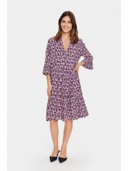 SAINT TROPEZ Sukienka w kolorze fioletowym rozmiar: XL. Różowe sukienki damskie Saint Tropez, bez wzorów, z wiskozy, klasyczne, bez ramiączek. Za 104.99 zł.