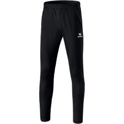 Spodnie treningowe juniorskie Erima Training Pants with calf insert 2.0. Czarne spodnie dresowe damskie Erima, bez wzorów, z dresówki. Za 144.99 zł.