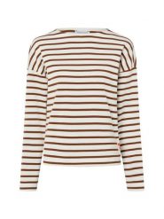 Marie Lund Bluza Kobiety Bawełna biały|brązowy|wielokolorowy, M. Białe bluzy damskie Marie Lund, m, bez wzorów, z bawełny, bez kaptura. Za 249.95 zł.