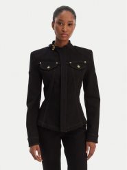 Versace Jeans Couture Kurtka jeansowa 80HAS458 DT037 Czarny Slim Fit. Czarne kurtki damskie Versace Jeans Couture, bez wzorów, z bawełny, bez kaptura. Za 1,939.00 zł.