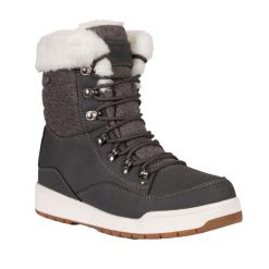 Buty Spacerowe Damskie Raegan. Szare obuwie trekkingowe damskie Trespass, z futra, przed kostkę, bez zapięcia. Za 259.99 zł.