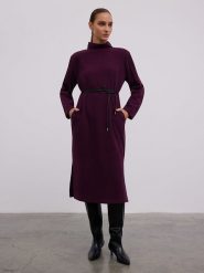 BGN Sukienka w kolorze fioletowym rozmiar: 36. Różowe sukienki damskie BGN, bez wzorów, ze skóry, bez ramiączek. Za 135.49 zł.