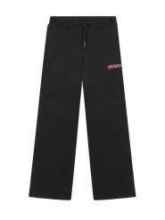 Guess Spodnie dresowe J6RB01 KAD74 Czarny Regular Fit. Czarne spodnie dresowe dziewczęce Guess, z aplikacjami, z bawełny. Za 179.99 zł.