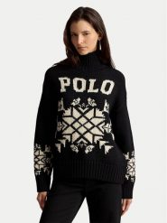 Polo Ralph Lauren Golf 211B23923001 Czarny Relaxed Fit. Czarne golfy damskie Polo Ralph Lauren, l, bez wzorów, z wełny, bez ramiączek. Za 1,868.99 zł.
