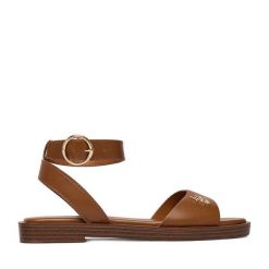 Sandały U.S. Polo Assn. Brązowe sandały damskie U.S. Polo Assn., bez wzorów, bez obcasa, na płaskiej podeszwie, bez zapięcia. Za 219.99 zł.