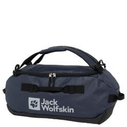 Torba podróżna Jack Wolfskin All-In Duffle. Niebieskie torby podróżne Jack Wolfskin, bez wzorów. Za 359.99 zł.