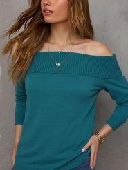 Milan Kiss Sweter w kolorze turkusowym rozmiar: S. Niebieskie swetry klasyczne damskie Milan Kiss, s, ze splotem, bez kołnierzyka. Za 104.99 zł.