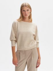 OPUS Bluza "Gellig" w kolorze beżowym rozmiar: 38. Brązowe bluzy damskie Opus, bez wzorów, bez kaptura. Za 109.95 zł.