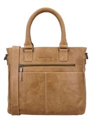 HIDE & STITCHES Skórzana torebka "Porto" w kolorze jasnobrązowym - 33 x 28 x 9 cm rozmiar: onesize. Brązowe torebki klasyczne damskie HIDE & STITCHES, z materiału, przez ramię, bez dodatków. Za 382.99 zł.