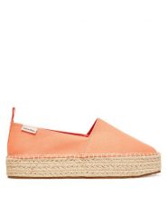 Calvin Klein Jeans Espadryle Platform Espadrille Ml Cs YW0YW01871 Pomarańczowy. Brązowe espadryle damskie Calvin Klein Jeans, bez wzorów, z jeansu, bez obcasa. Za 219.99 zł.