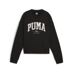 Damska bluza z okrągłym dekoltem PUMA SQUAD o pełnej długości PUMA Black. Czarne bluzy damskie Puma, m, bez wzorów, z dzianiny, bez kaptura. Za 166.99 zł.