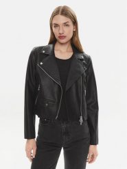 Marc Aurel Kurtka z imitacji skóry 3810 2021 93263 Czarny Slim Fit. Czarne kurtki damskie Marc Aurel, bez wzorów, ze skóry, bez kaptura. Za 759.99 zł.