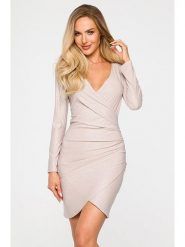 Made of emotion Sukienka w kolorze beżowym rozmiar: XL. Szare sukienki damskie Made Of Emotion, bez wzorów, bez ramiączek. Za 97.99 zł.