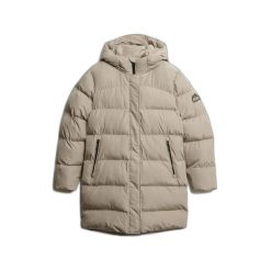 Damska kurtka puchowa Superdry Sports. Brązowe kurtki damskie Superdry, na zimę, m, bez wzorów, z puchu, z kapturem. Za 709.90 zł.