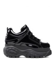 Buffalo London Sneakersy BN15332341 Czarny. Czarne obuwie sportowe damskie Buffalo London, z lakierowanej skóry, bez zapięcia. Za 659.99 zł.