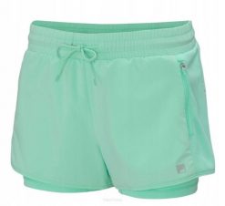 Spodenki tenisowe Fila Shorts Elea. Zielone spodenki sportowe damskie Fila, l, bez wzorów, z materiału, tenisowe. Za 164.99 zł.