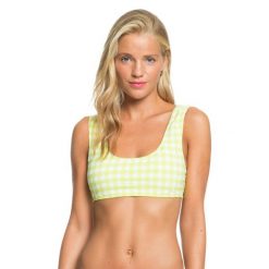Góra od bikini Roxy Beautiful Sun. Żółte bikini Roxy, bez wzorów, z elastanu. Za 91.00 zł.