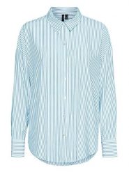 Vero Moda Bluzka w kolorze błękitno-białym rozmiar: XXL. Białe bluzki damskie Vero Moda, s, bez wzorów, z materiału, bez kołnierzyka, bez ramiączek. Za 56.39 zł.