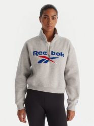 Reebok Bluza Jazz RK25170CCW Szary Regular Fit. Szare bluzy damskie Reebok, s, bez wzorów, z bawełny, bez kaptura. Za 129.99 zł.