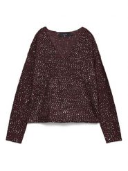 Vero Moda Sweter w kolorze ciemnofioletowym rozmiar: XS. Różowe swetry klasyczne damskie Vero Moda, s, z materiału, bez kołnierzyka. Za 82.99 zł.