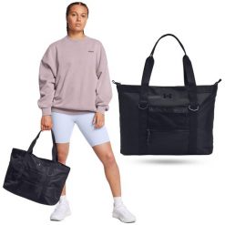 Torba sportowa na ramię damska Under Armour UA Studio 22 litry. Czarne torby sportowe Under Armour, bez wzorów. Za 249.99 zł.