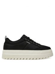 HUGO Sneakersy Lyssa 50548178 Czarny. Czarne obuwie sportowe damskie Hugo, z materiału, bez zapięcia. Za 439.99 zł.